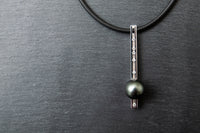 Anhänger in Weissgold 750 mit Brillanten und Tahitiperle 