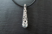 Anhänger in Weissgold 750 mit Aquamarin