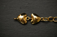 Barettli-Bracelet aus Gelbgold 750 mit Doppelherzen – hochwertiges, zeitloses Armband mit feiner Gliederung