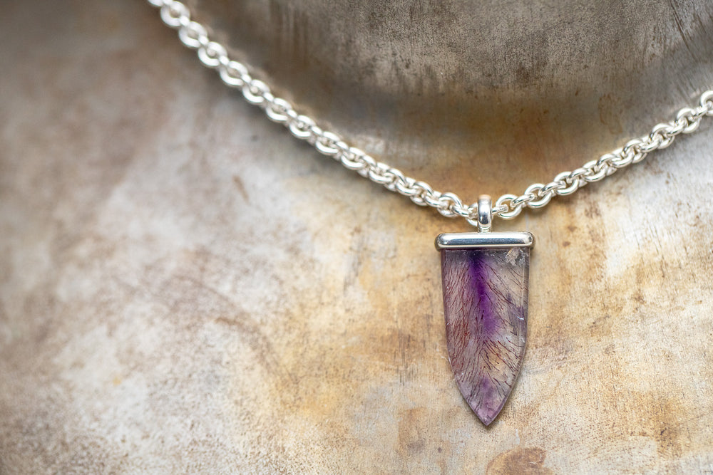 Anhänger inklusive Collier in Silber 925 mit Quarz