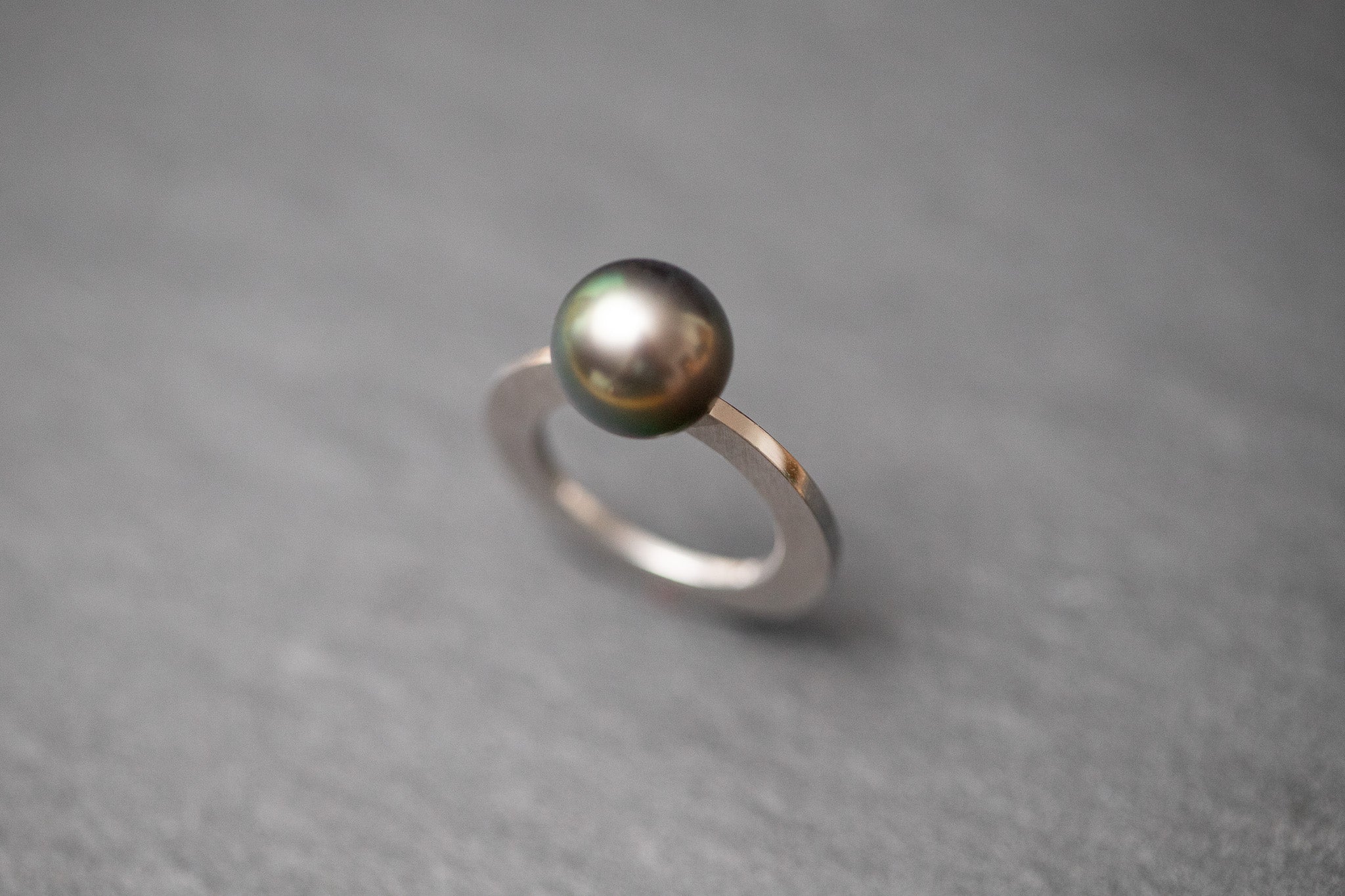 Ring in Weissgold 750 mit Tahitiperle