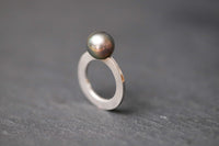 Ring in Weissgold 750 mit Tahitiperle