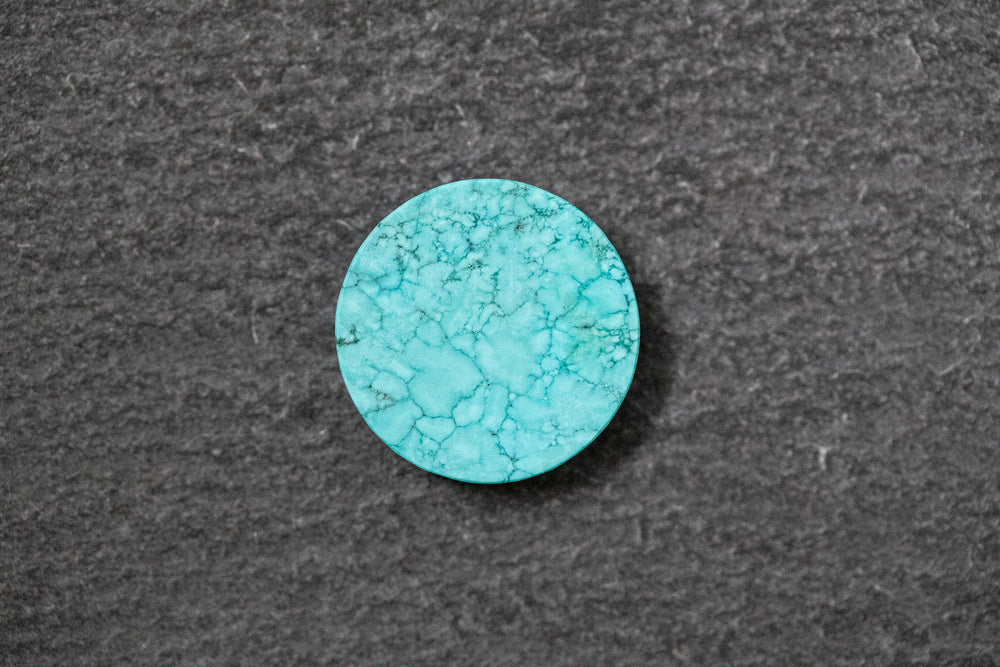 Türkis Scheibe, rund