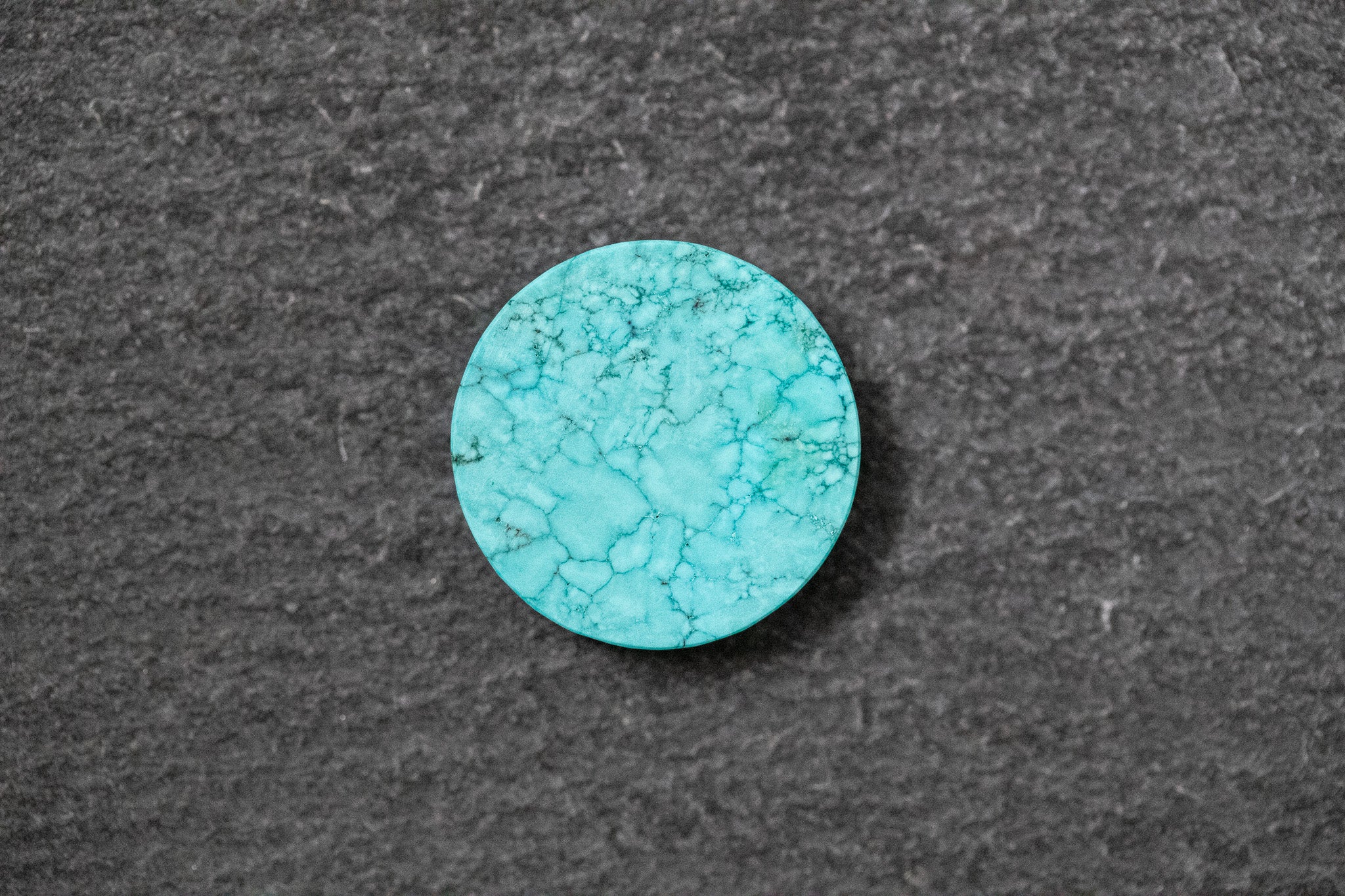 Türkis Scheibe, rund