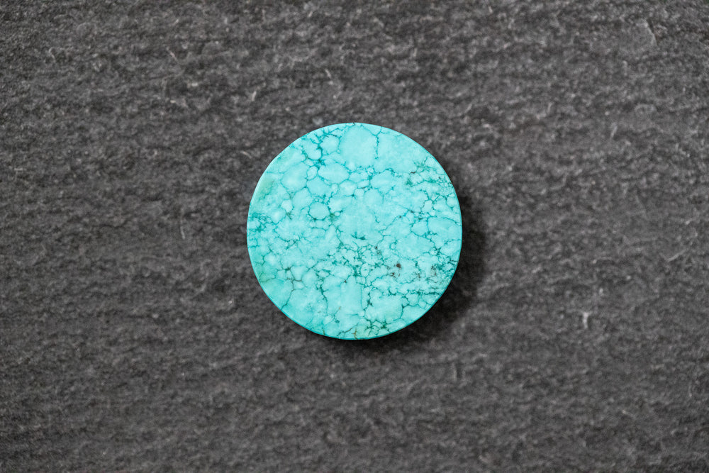 Türkis Scheibe, rund