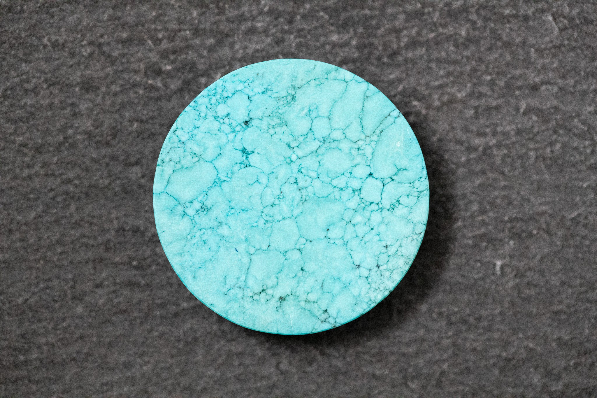 Türkis Scheibe, rund