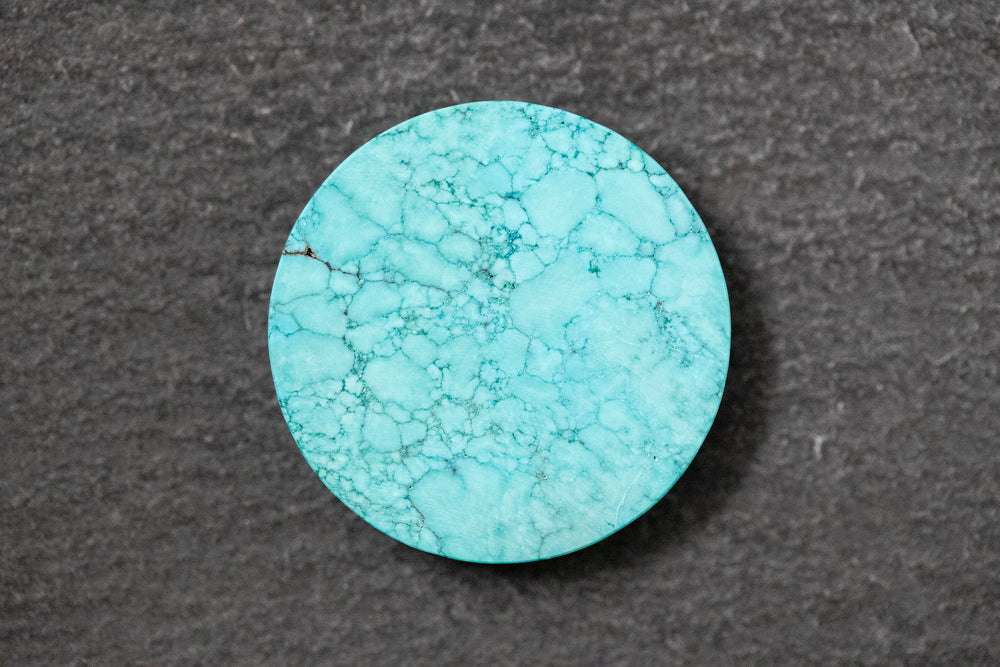 Türkis Scheibe, rund