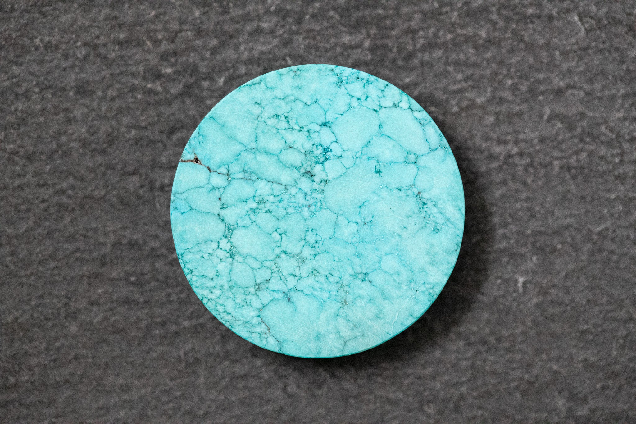 Türkis Scheibe, rund