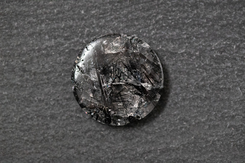 Quarz, rund, schwarz 