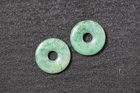 Jade Scheibe, rund, cabochon, grün