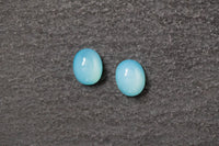 Chalcedon Paar, oval, cabochon