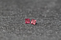 Rhodolith Paar, Princess - Cut, weinrot