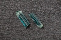 Turmalin Paar, Kristalle, türkis