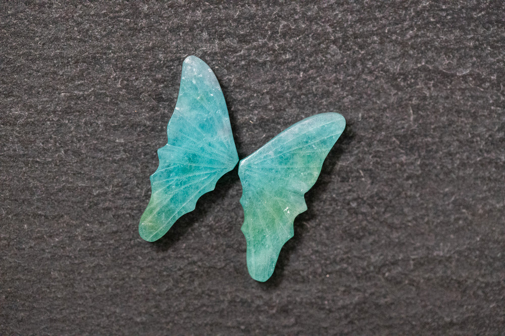 Turmalin, Schmetterling, türkis, grün