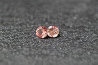 Turmalin Paar, rund, facettiert, rosa