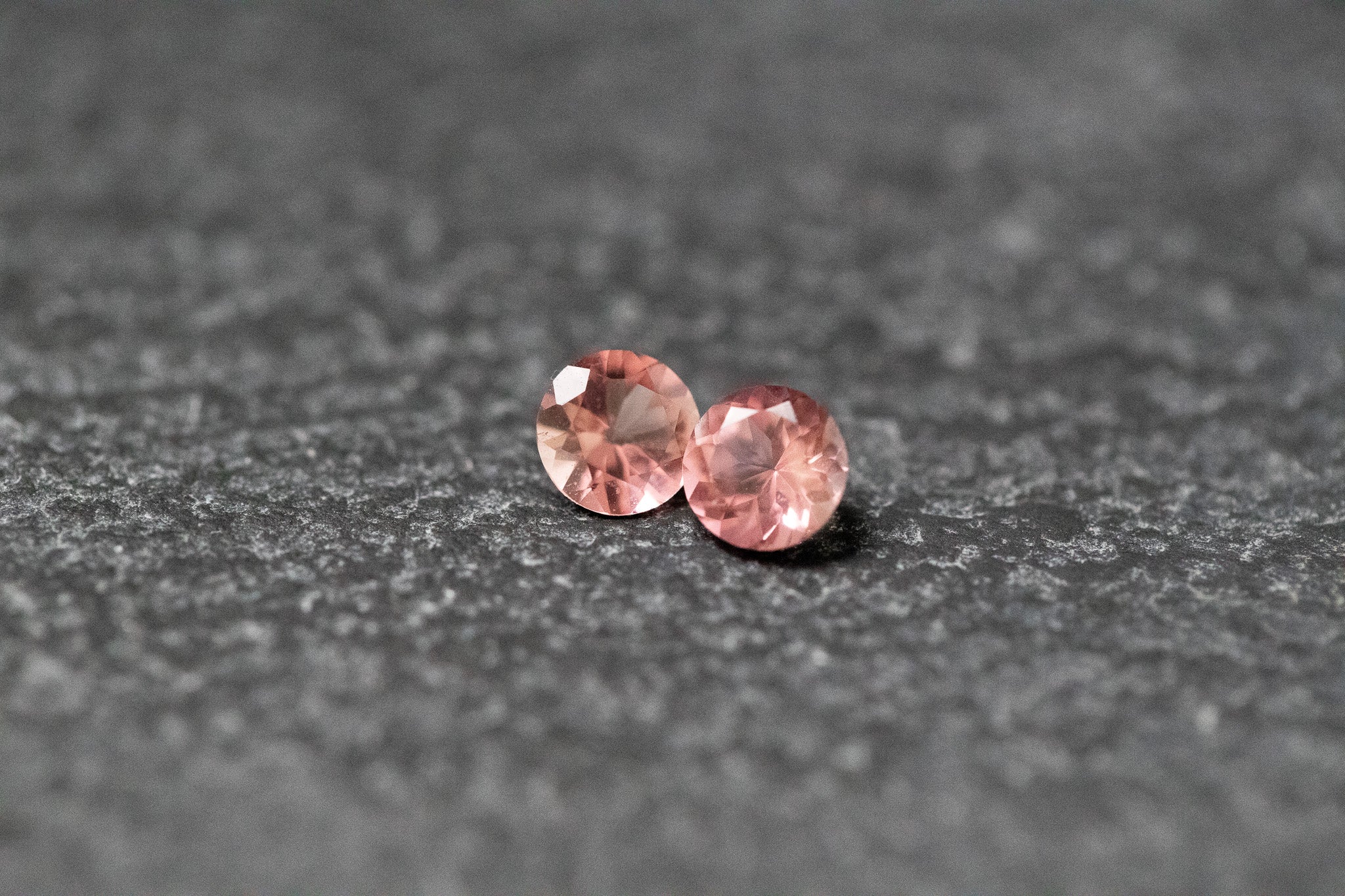 Turmalin Paar, rund, facettiert, rosa 