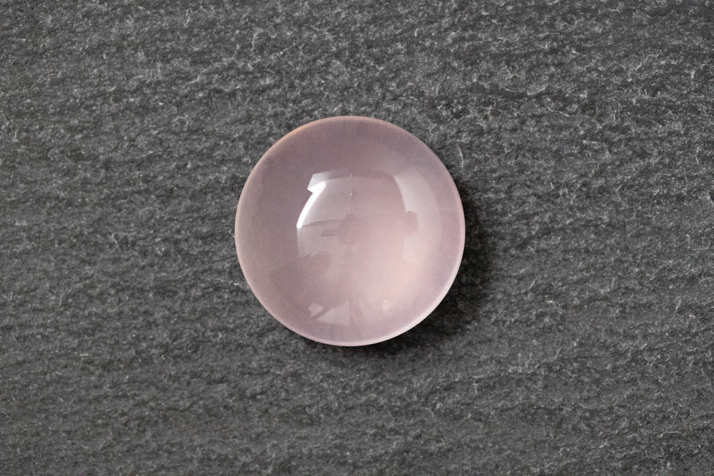 Rosenquarz, rund, cabochon, rosa