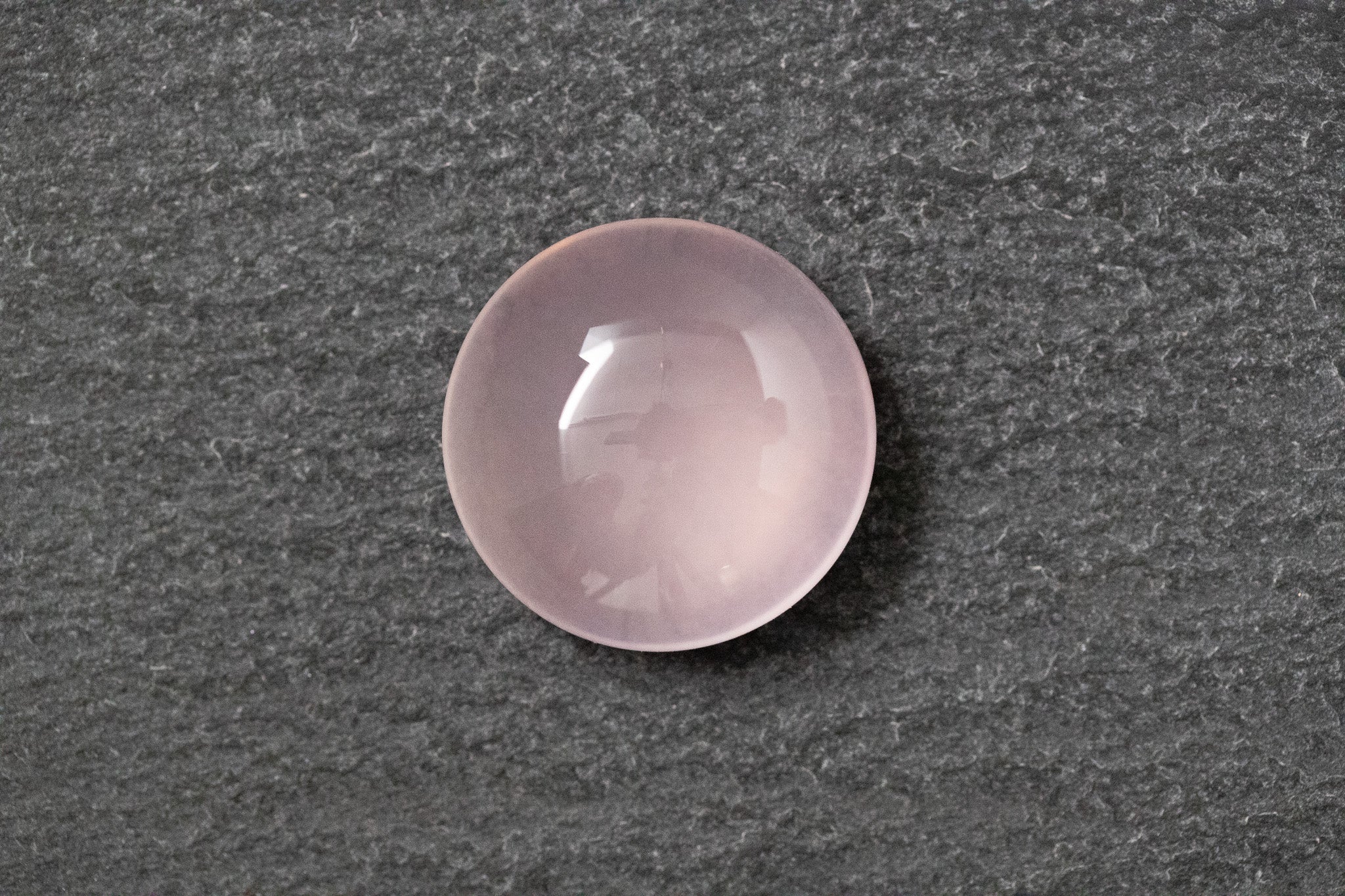 Rosenquarz, rund, cabochon, rosa