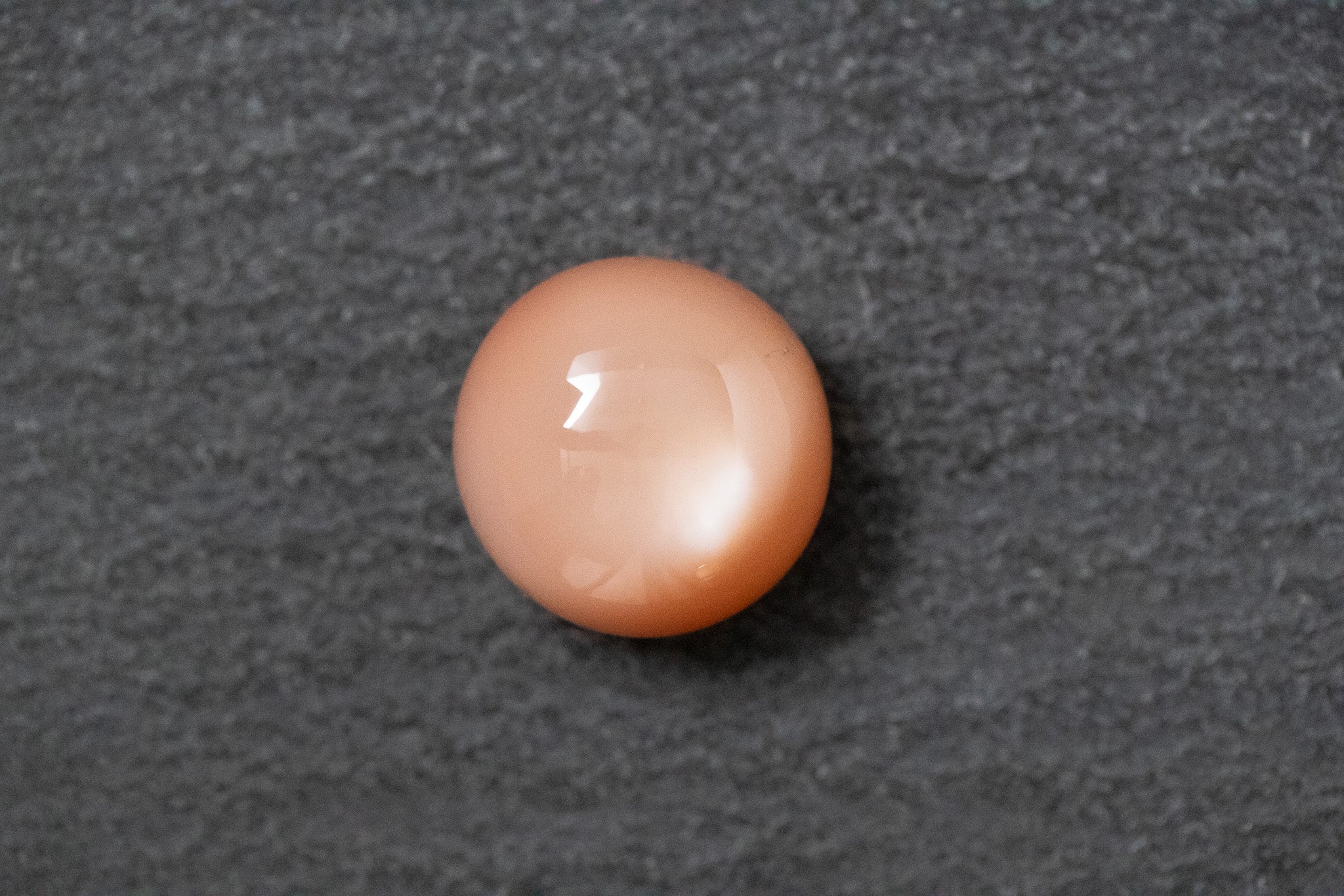 Mondstein, rund, cabochon, apricot