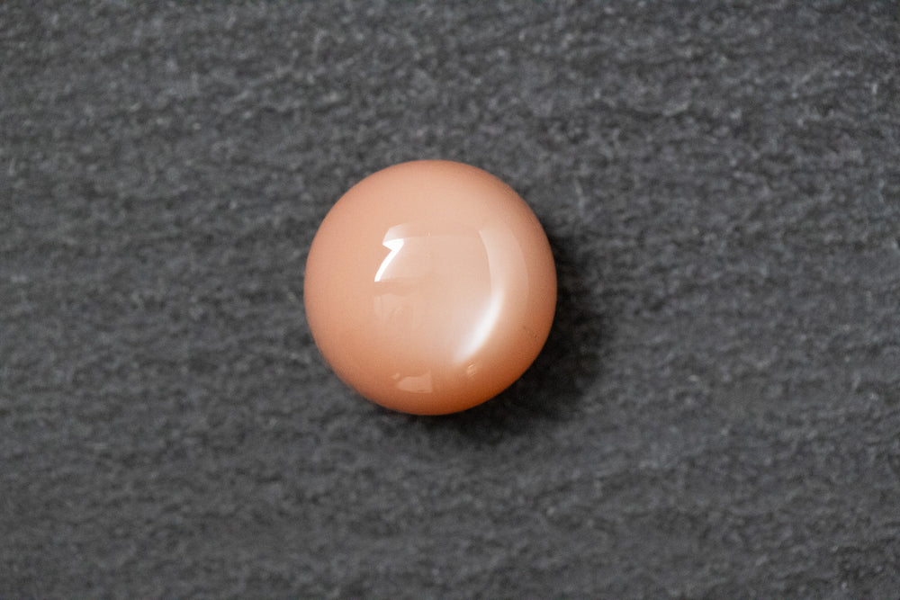 Mondstein, rund, cabochon, apricot