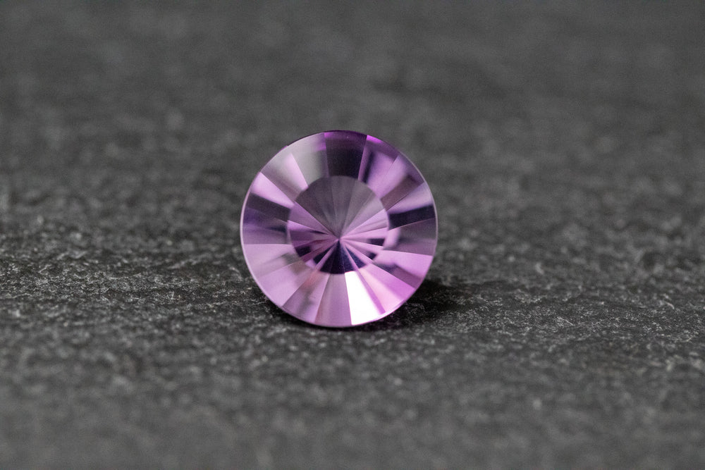 Amethyst, rund, Spiegelschliff