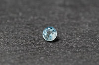 Aquamarin, rund, facettiert, hellblau