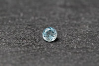 Aquamarin, rund, facettiert, hellblau