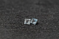 Aquamarin, Carré, facettiert, hellblau