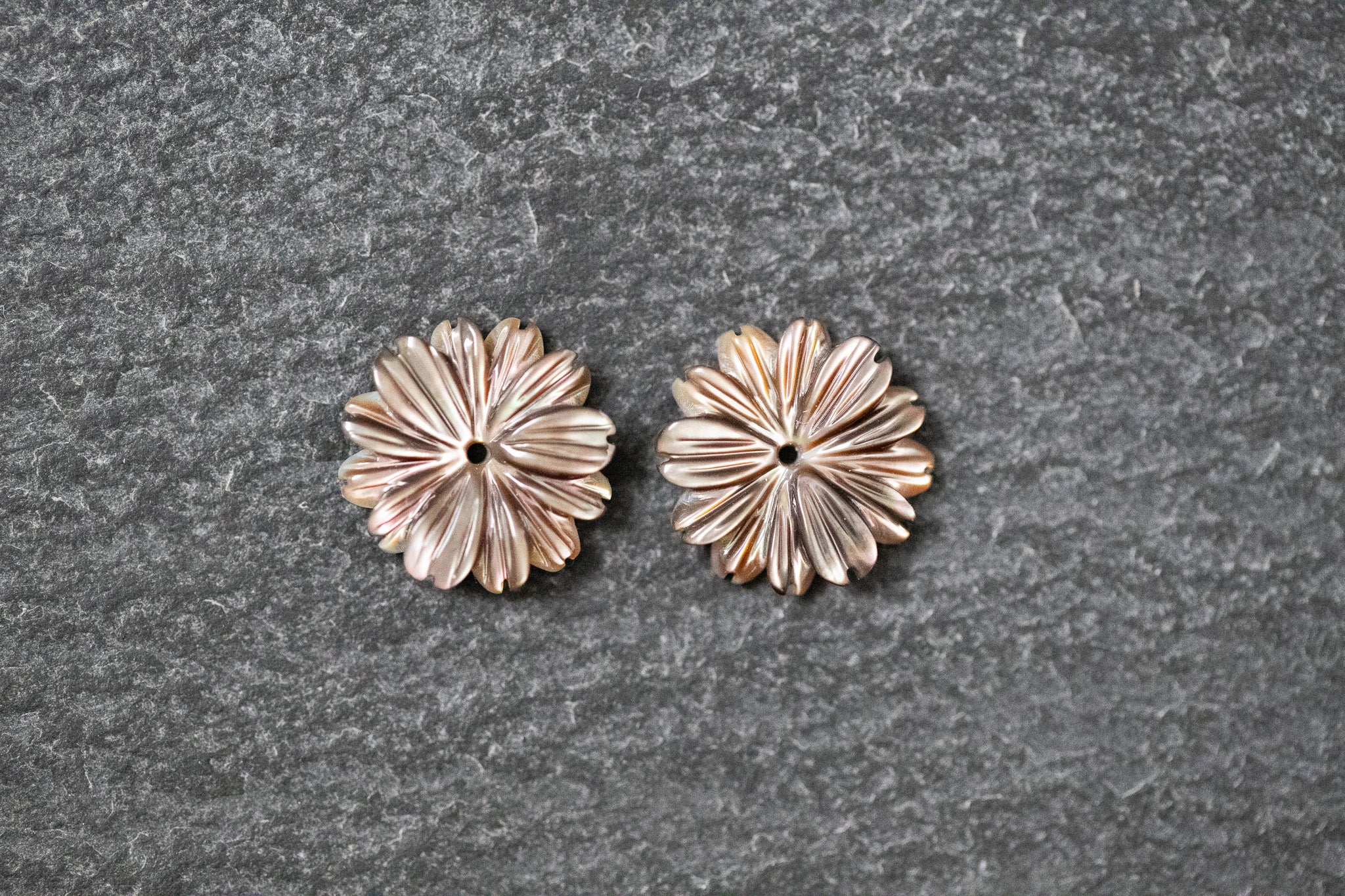 Perlmutt Blumen Paar 