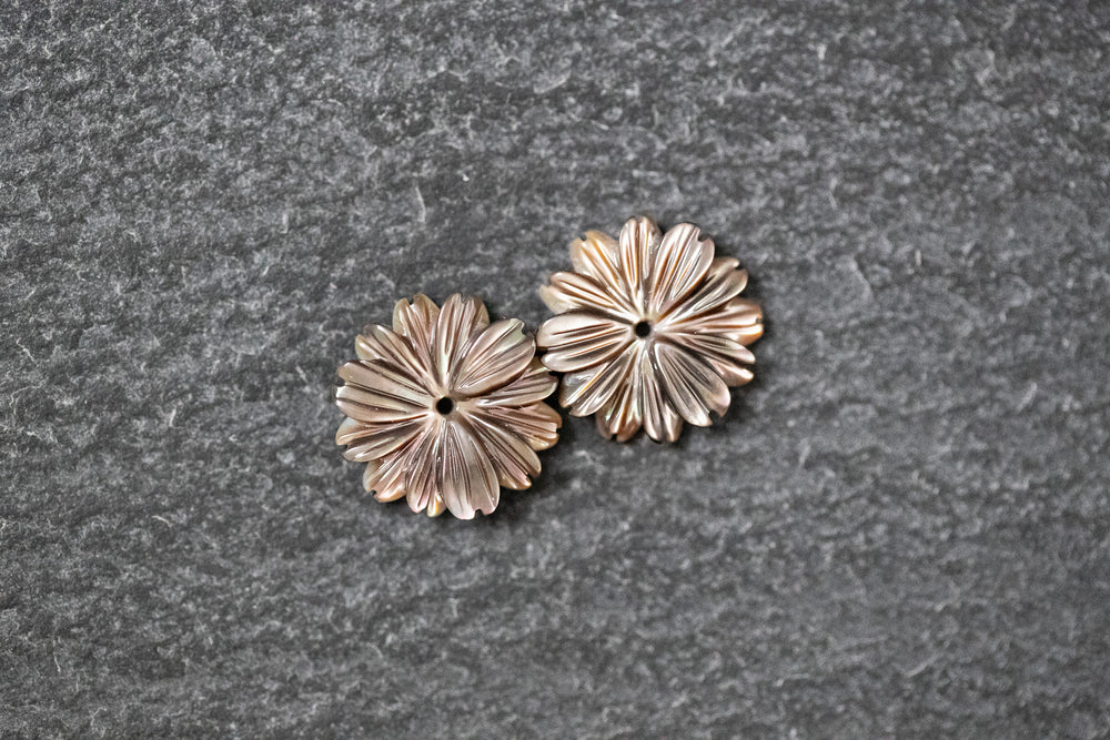 Perlmutt Blumen Paar 