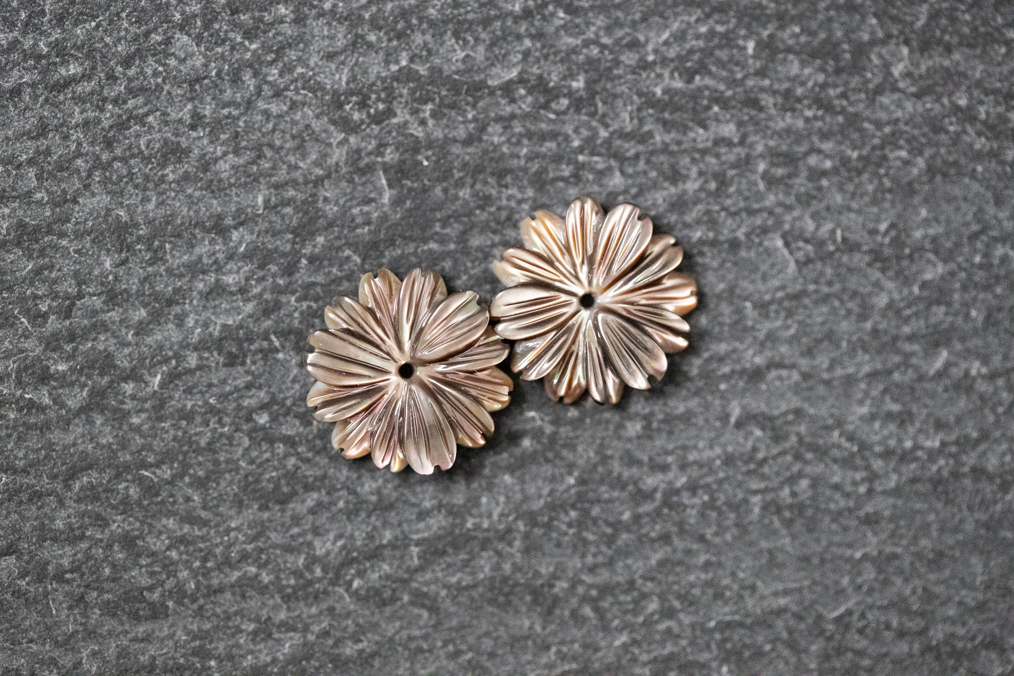 Perlmutt Blumen Paar 