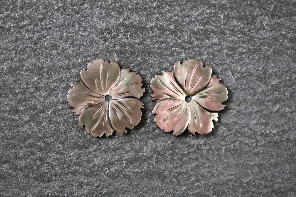 Perlmutt Blumen Paar