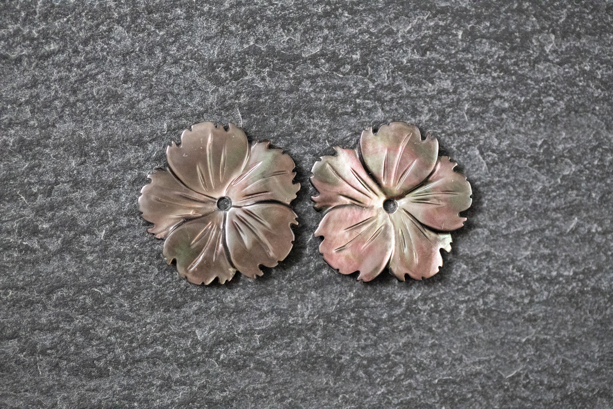 Perlmutt Blumen Paar