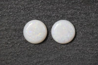 Weissopal, Paar, rund, blau, grün, rot