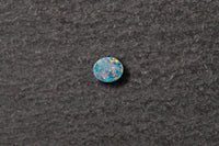 Opaldoublette, oval, blau, grün, rot