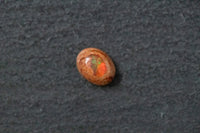Feueropal, oval, rot, grün