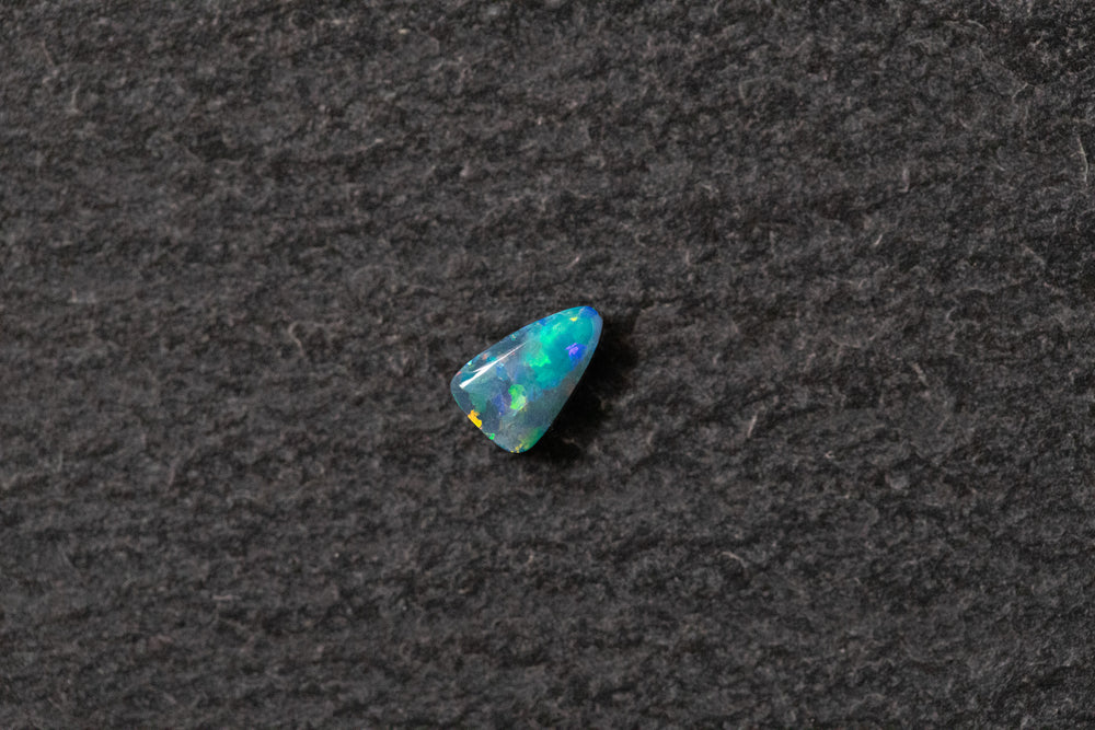 Opaldoubette, Fantasieform, blau, grün