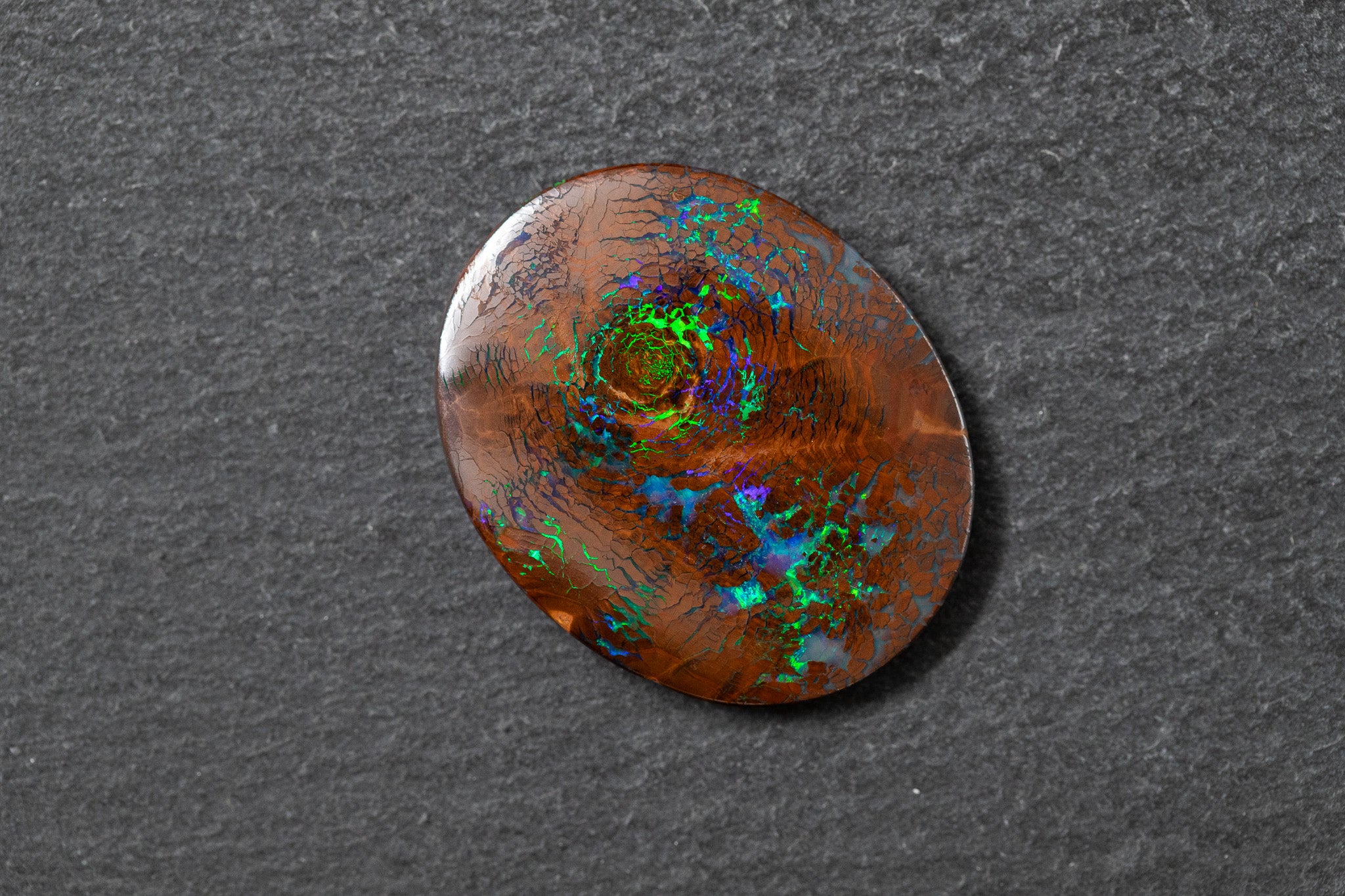 Boulderopal,oval, grün, blau, violette