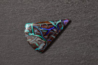 Boulderopal, Dreieck, türkis, blau,violette