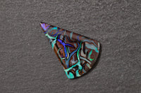 Boulderopal, Dreieck, türkis, blau,violette