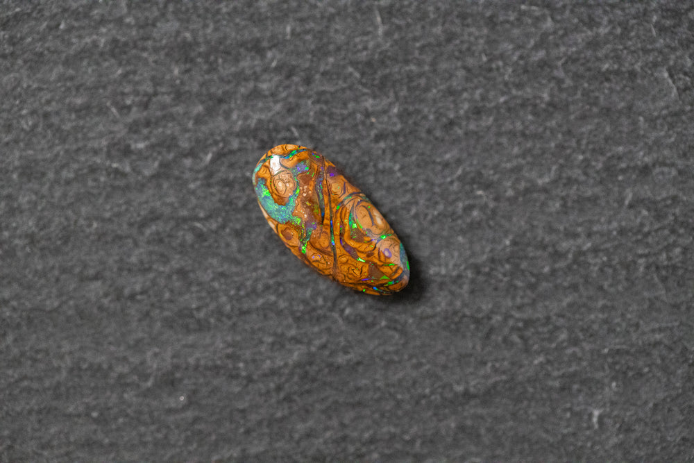 Boulderopal, Fantasieform, blau, grün, violett