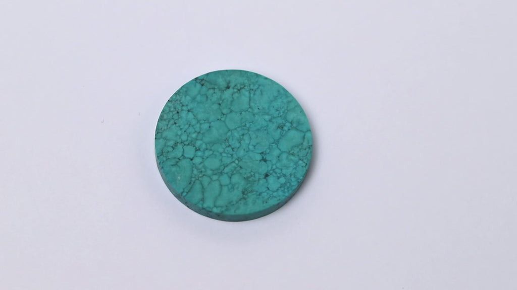 Türkis Scheibe, rund