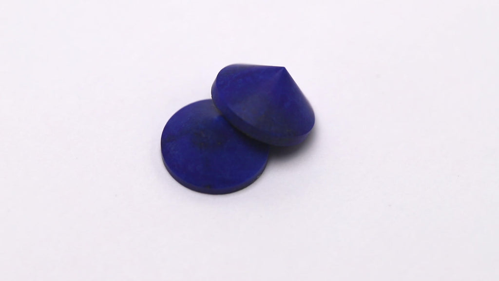 Lapislazuli Paar, Kegelförmig, matt