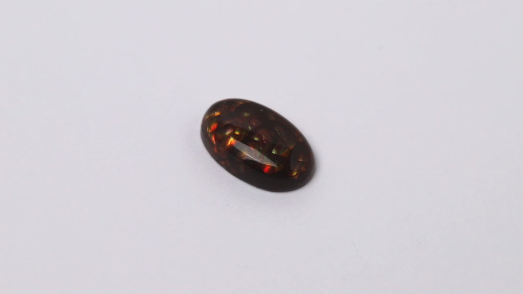 Feuerachat, oval, cabochon