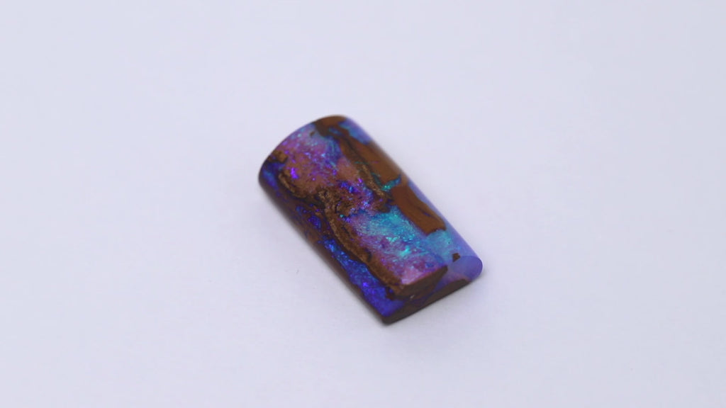 Boulderopal, Fantasieform, blau, violette