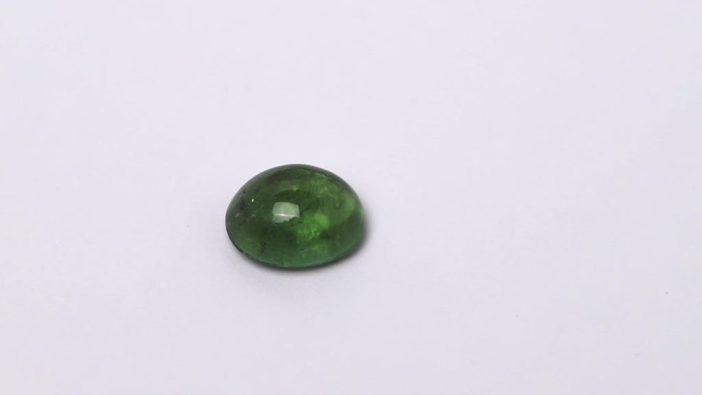 Turmalin, oval, cabochon, grün