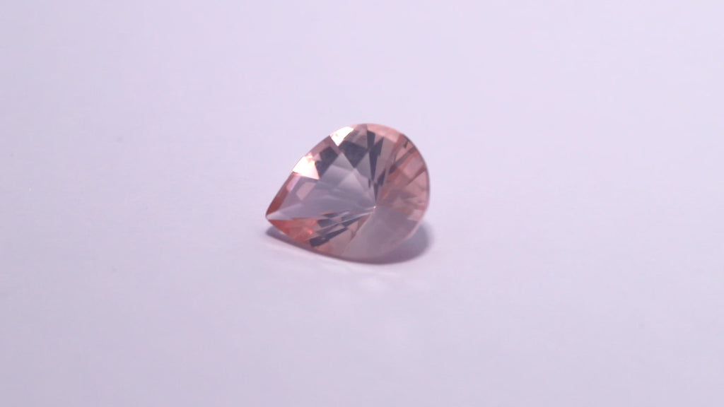 Rosenquarz, Tropfen, facettiert