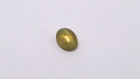 Beryll Katzenauge, oval, cabochon, gelb