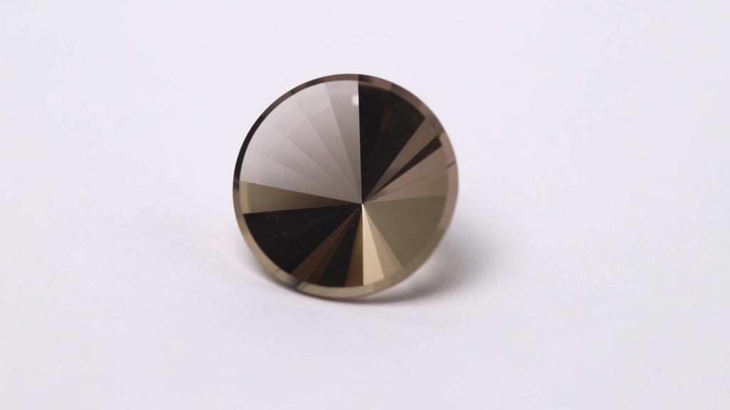 Rauchquarz, rund, facettiert
