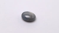 Sternsaphir, oval, cabochon, grau, blau